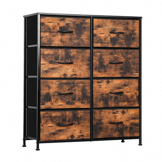 8-Drawer Fabric Dresser Storage for Bedroom, Closet, Hallway, Nursery, Chest Organizer
