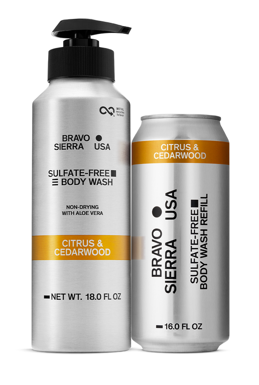SULFATE-FREE BODY WASH & REFILL - CITRUS & CEDARWOOD